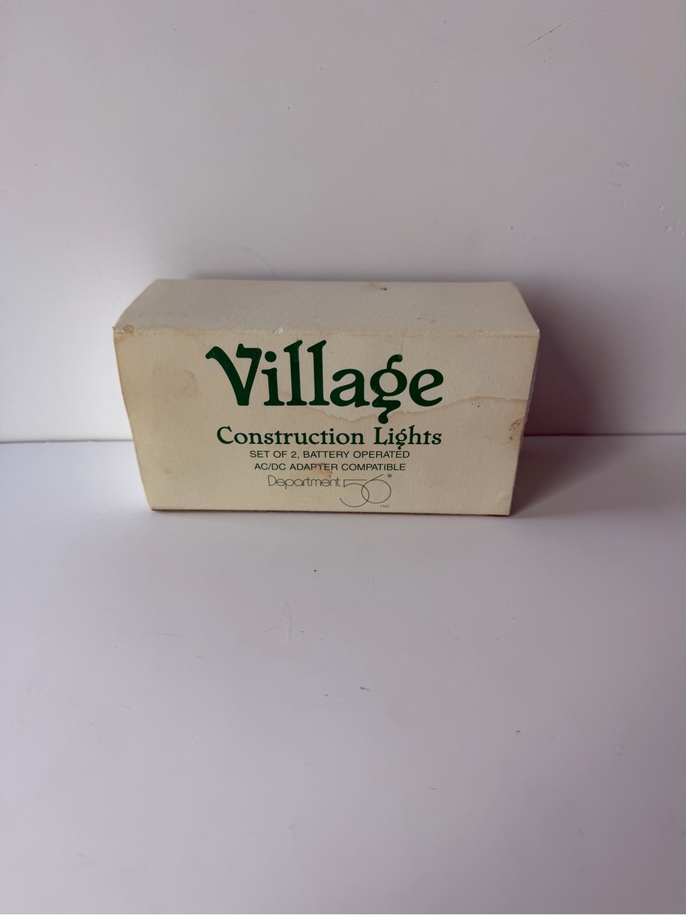 Department 56 Village Construction Lights 52680 Set of 2 In Box Retired 2001